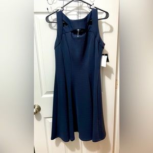 Gabby Skye A Line Navy Dress